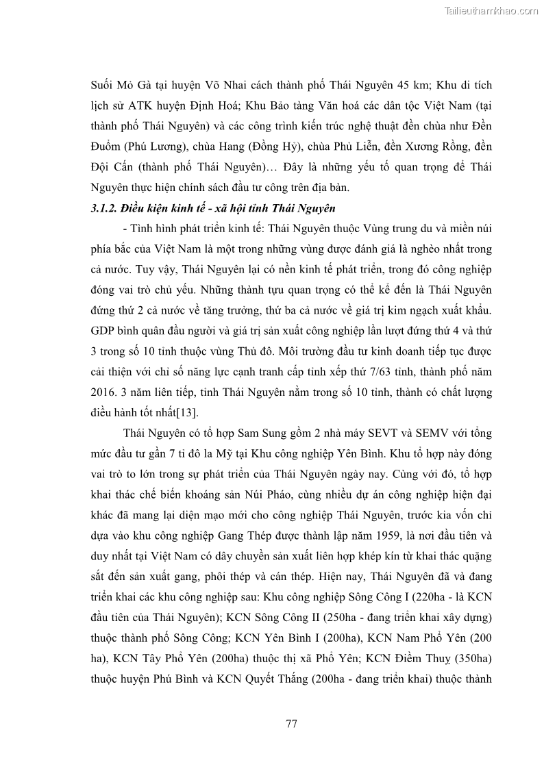 Luận án tiến sĩ chính sách công Chính sách đầu tư công từ thực tiễn tỉnh Thái Nguyên - 8 Trang 86