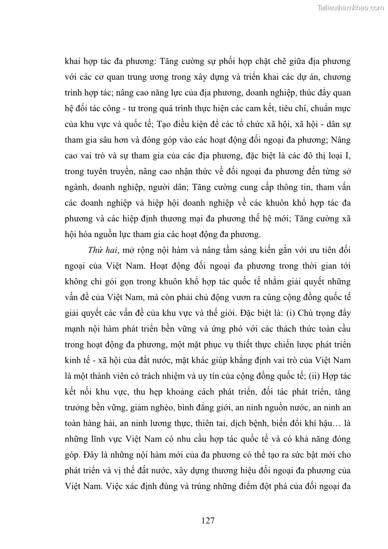 Luận án tiến sĩ chính sách công Thực hiện chính sách phát triển nhân lực ngành Ngoại giao ở Việt Nam hiện nay - 12 Trang 136