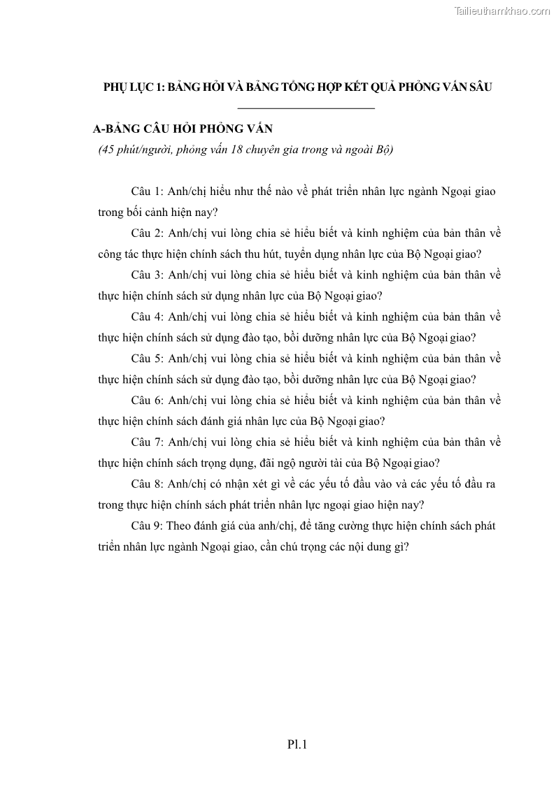 Luận án tiến sĩ chính sách công Thực hiện chính sách phát triển nhân lực ngành Ngoại giao ở Việt Nam hiện nay - 16 Trang 186