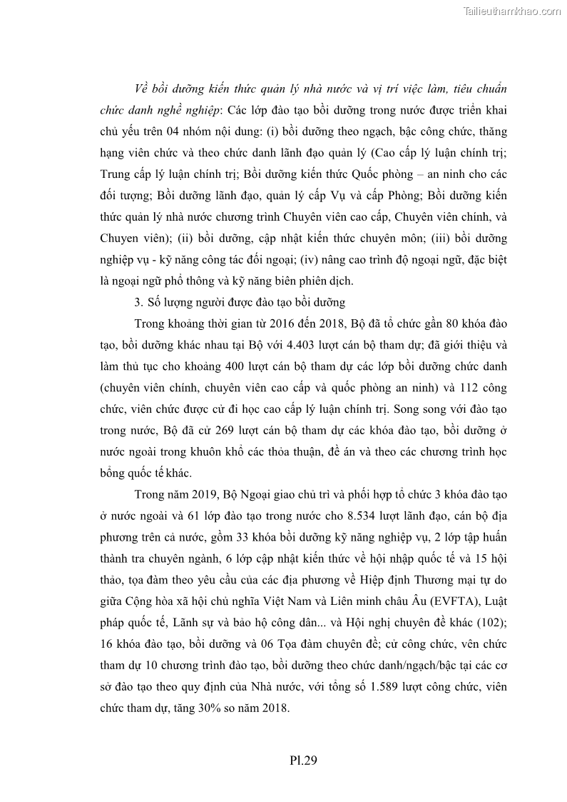 Luận án tiến sĩ chính sách công Thực hiện chính sách phát triển nhân lực ngành Ngoại giao ở Việt Nam hiện nay - 18 Trang 214