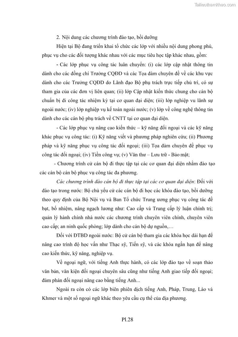 Luận án tiến sĩ chính sách công Thực hiện chính sách phát triển nhân lực ngành Ngoại giao ở Việt Nam hiện nay - 18 Trang 213