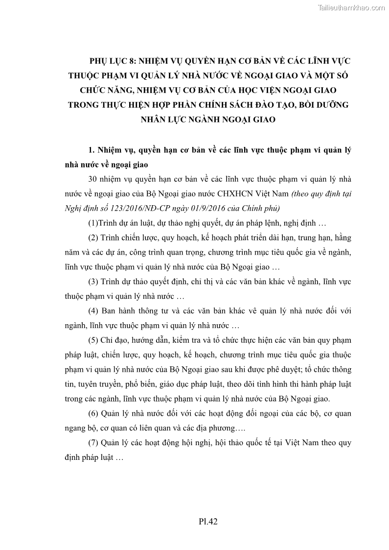 Luận án tiến sĩ chính sách công Thực hiện chính sách phát triển nhân lực ngành Ngoại giao ở Việt Nam hiện nay - 19 Trang 227