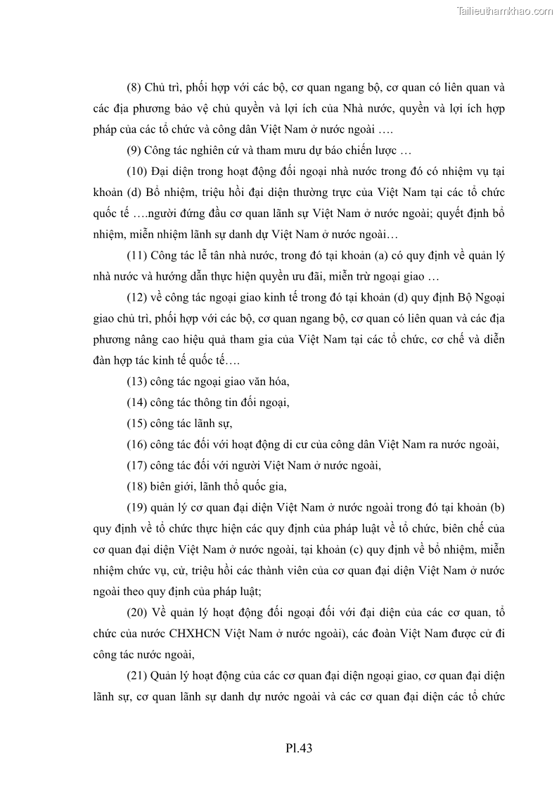 Luận án tiến sĩ chính sách công Thực hiện chính sách phát triển nhân lực ngành Ngoại giao ở Việt Nam hiện nay - 19 Trang 228
