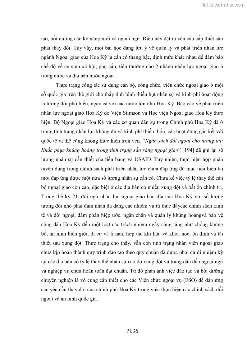 Luận án tiến sĩ chính sách công Thực hiện chính sách phát triển nhân lực ngành Ngoại giao ở Việt Nam hiện nay - 19 Trang 221