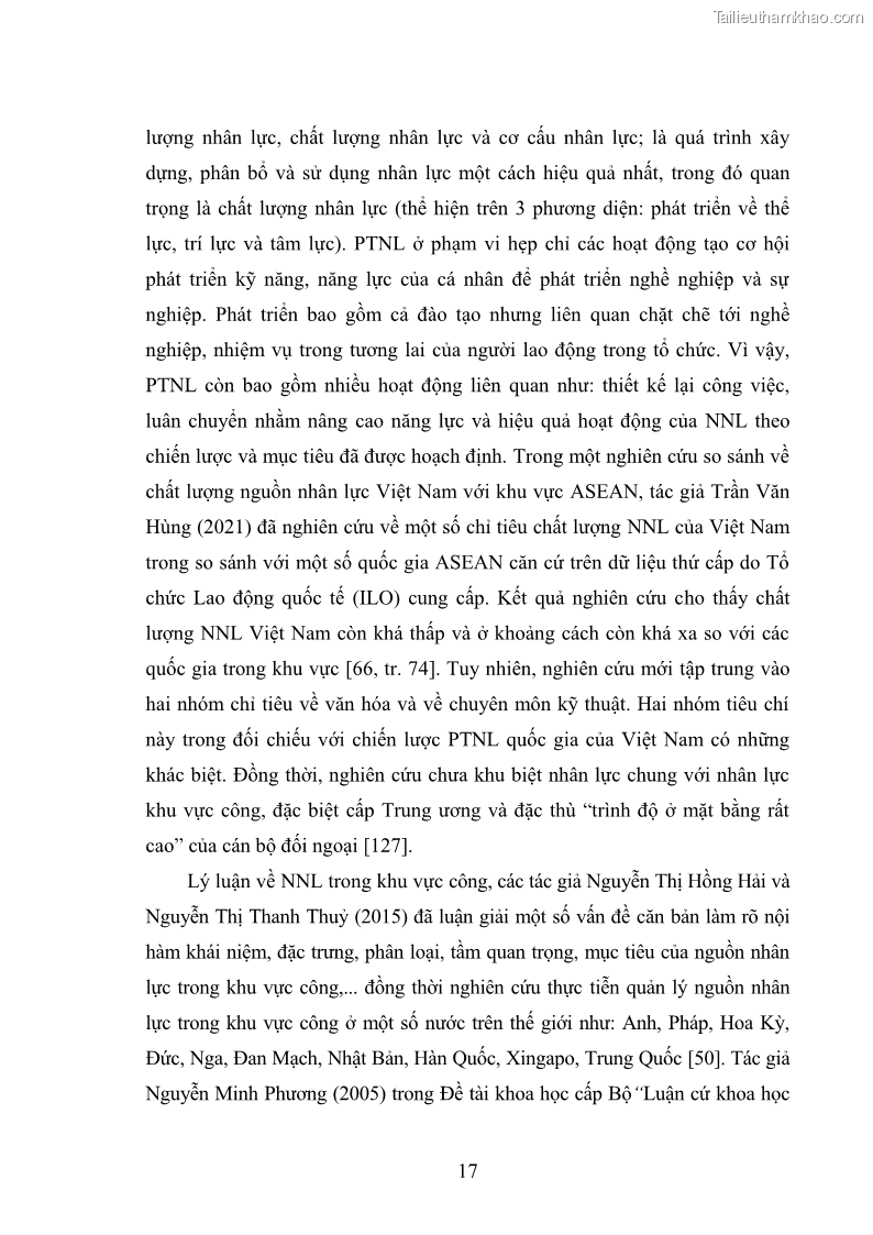 Luận án tiến sĩ chính sách công Thực hiện chính sách phát triển nhân lực ngành Ngoại giao ở Việt Nam hiện nay - 3 Trang 26