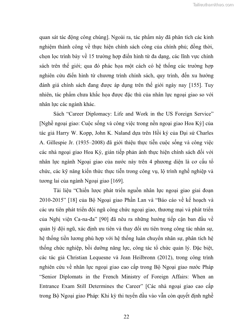 Luận án tiến sĩ chính sách công Thực hiện chính sách phát triển nhân lực ngành Ngoại giao ở Việt Nam hiện nay - 3 Trang 31