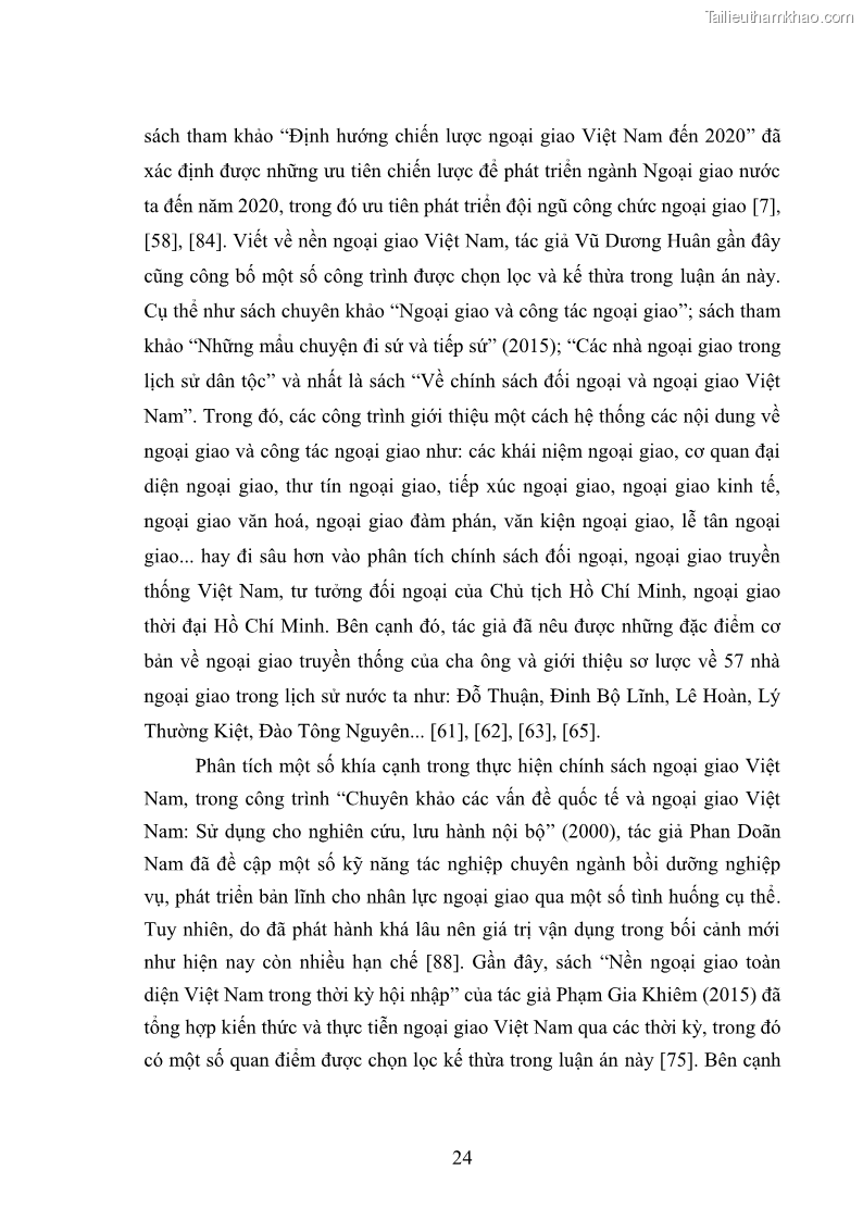 Luận án tiến sĩ chính sách công Thực hiện chính sách phát triển nhân lực ngành Ngoại giao ở Việt Nam hiện nay - 3 Trang 33