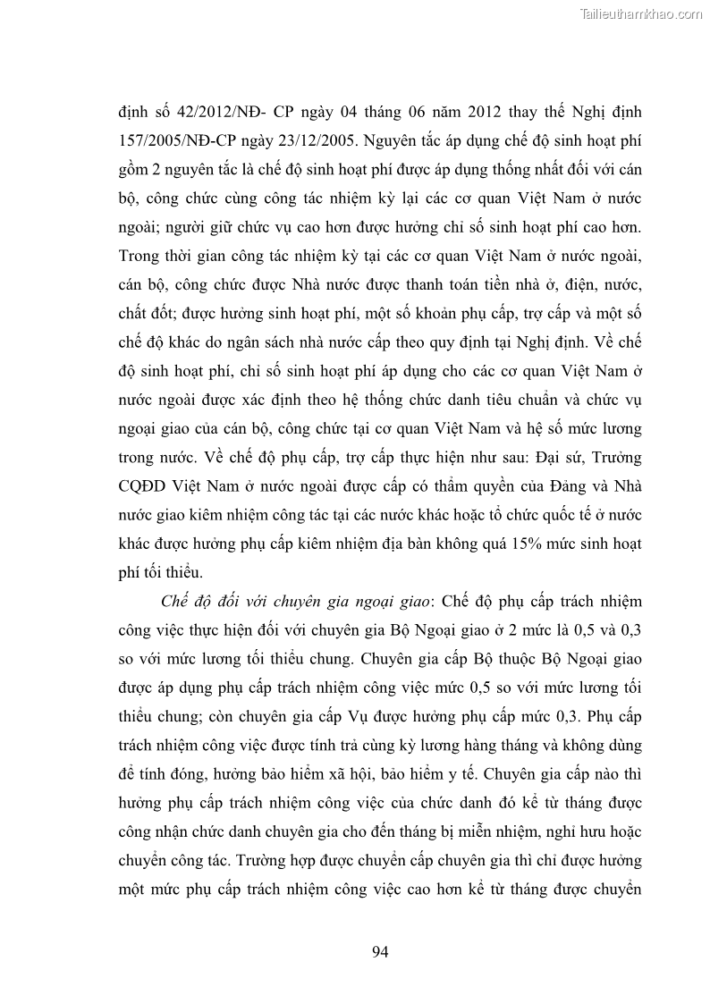 Luận án tiến sĩ chính sách công Thực hiện chính sách phát triển nhân lực ngành Ngoại giao ở Việt Nam hiện nay - 9 Trang 103