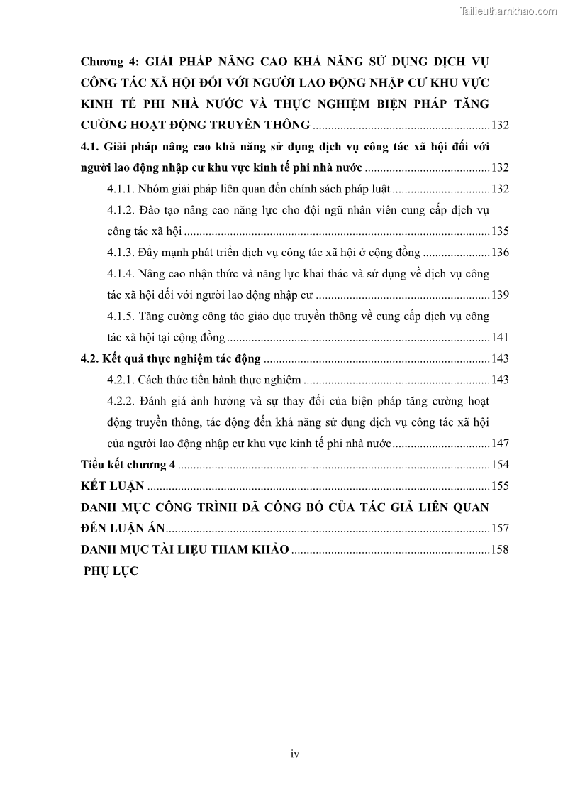 Luận án tiến sĩ công tác xã hội Dịch vụ công tác xã hội đối với người lao động nhập cư khu vực kinh tế phi nhà nước từ thực tiễn Thành phố Hồ Chí Minh - 1 Trang 6