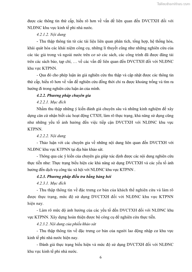 Luận án tiến sĩ công tác xã hội Dịch vụ công tác xã hội đối với người lao động nhập cư khu vực kinh tế phi nhà nước từ thực tiễn Thành phố Hồ Chí Minh - 2 Trang 16