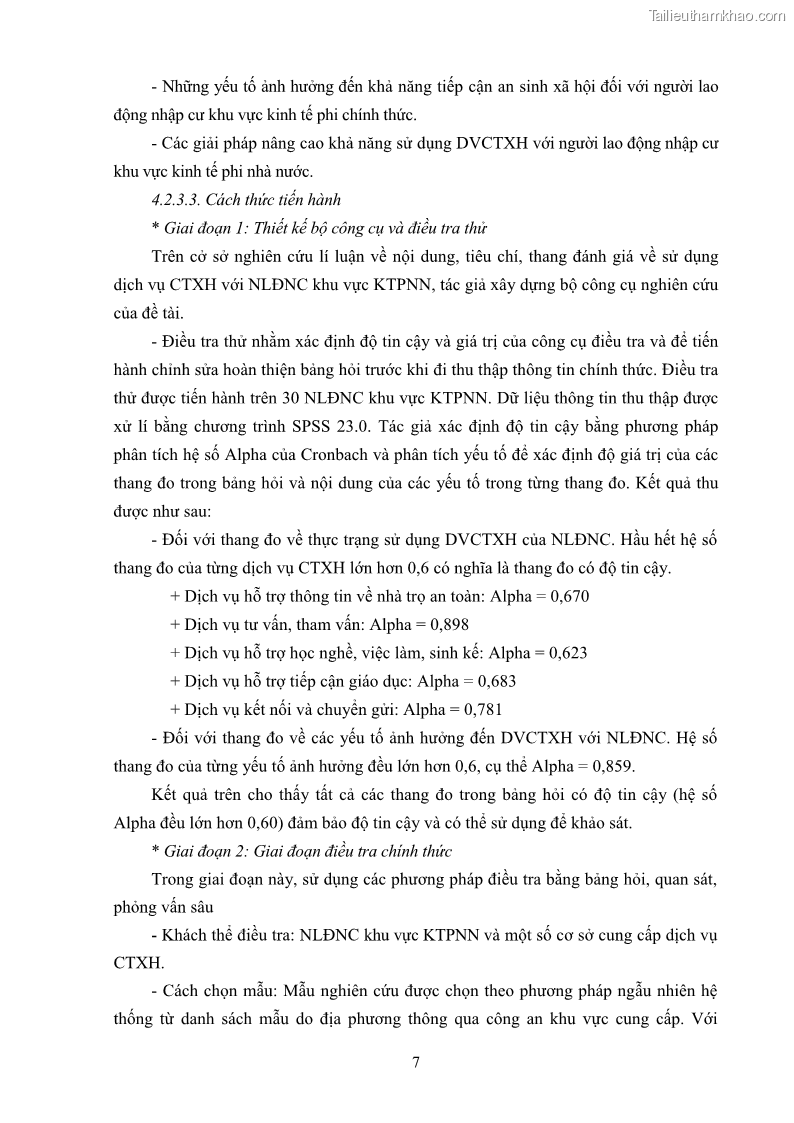 Luận án tiến sĩ công tác xã hội Dịch vụ công tác xã hội đối với người lao động nhập cư khu vực kinh tế phi nhà nước từ thực tiễn Thành phố Hồ Chí Minh - 2 Trang 17