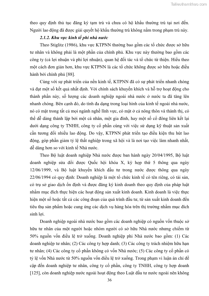 Luận án tiến sĩ công tác xã hội Dịch vụ công tác xã hội đối với người lao động nhập cư khu vực kinh tế phi nhà nước từ thực tiễn Thành phố Hồ Chí Minh - 4 Trang 46