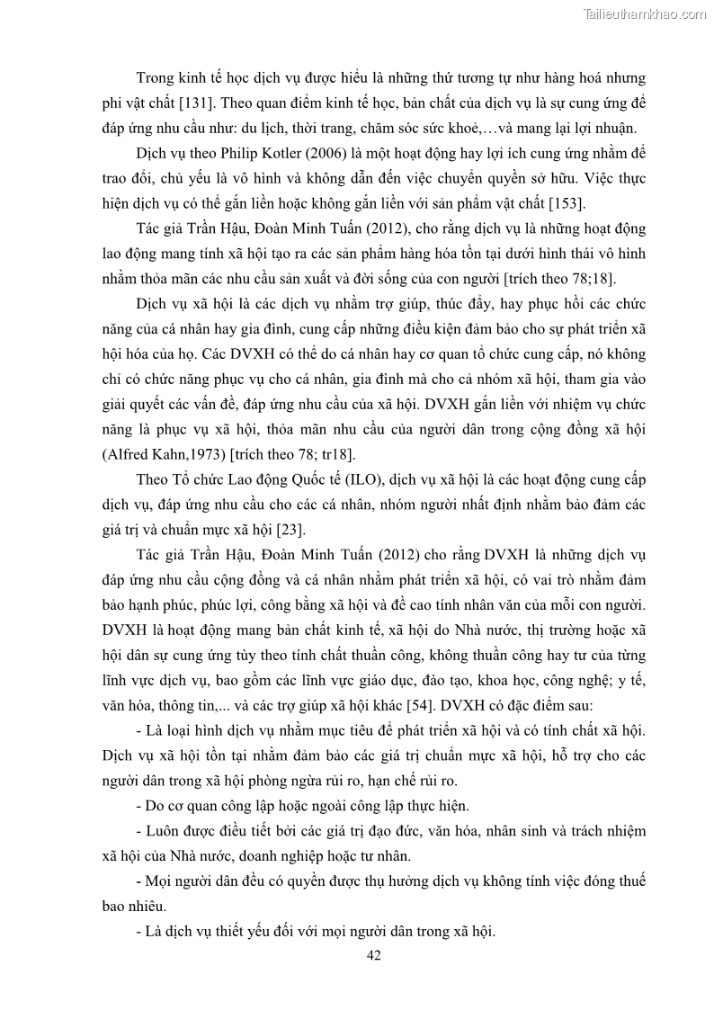 Luận án tiến sĩ công tác xã hội Dịch vụ công tác xã hội đối với người lao động nhập cư khu vực kinh tế phi nhà nước từ thực tiễn Thành phố Hồ Chí Minh - 5 Trang 52
