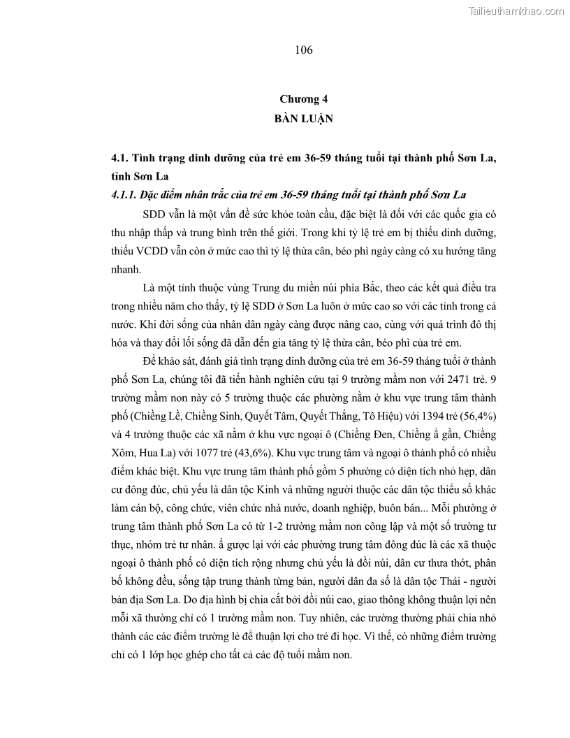 Luận án tiến sĩ dinh dưỡng Hiệu quả bổ sung đa vi chất dinh dưỡng và bột lá Riềng ấm lên tình trạng dinh dưỡng và miễn dịch của trẻ em 36-59 tháng tuổi dân tộc Thái tại thành phố Sơn La, tỉnh Sơn La - 10 Trang 117