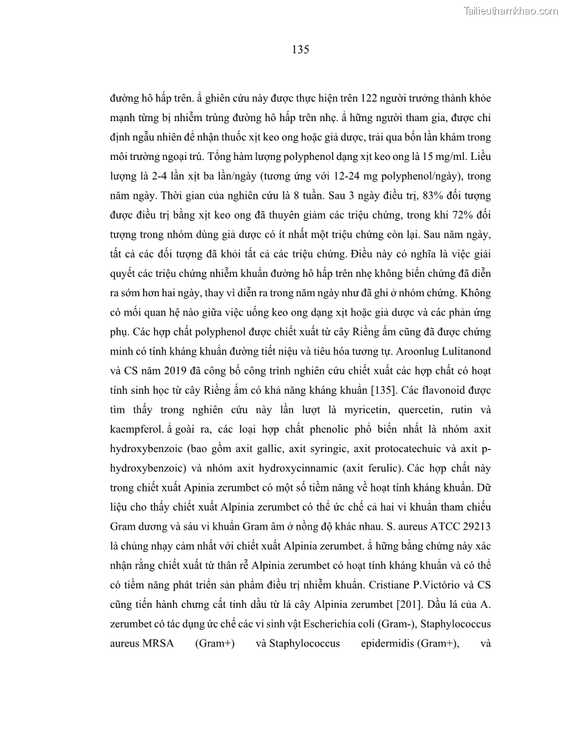 Luận án tiến sĩ dinh dưỡng Hiệu quả bổ sung đa vi chất dinh dưỡng và bột lá Riềng ấm lên tình trạng dinh dưỡng và miễn dịch của trẻ em 36-59 tháng tuổi dân tộc Thái tại thành phố Sơn La, tỉnh Sơn La - 13 Trang 146