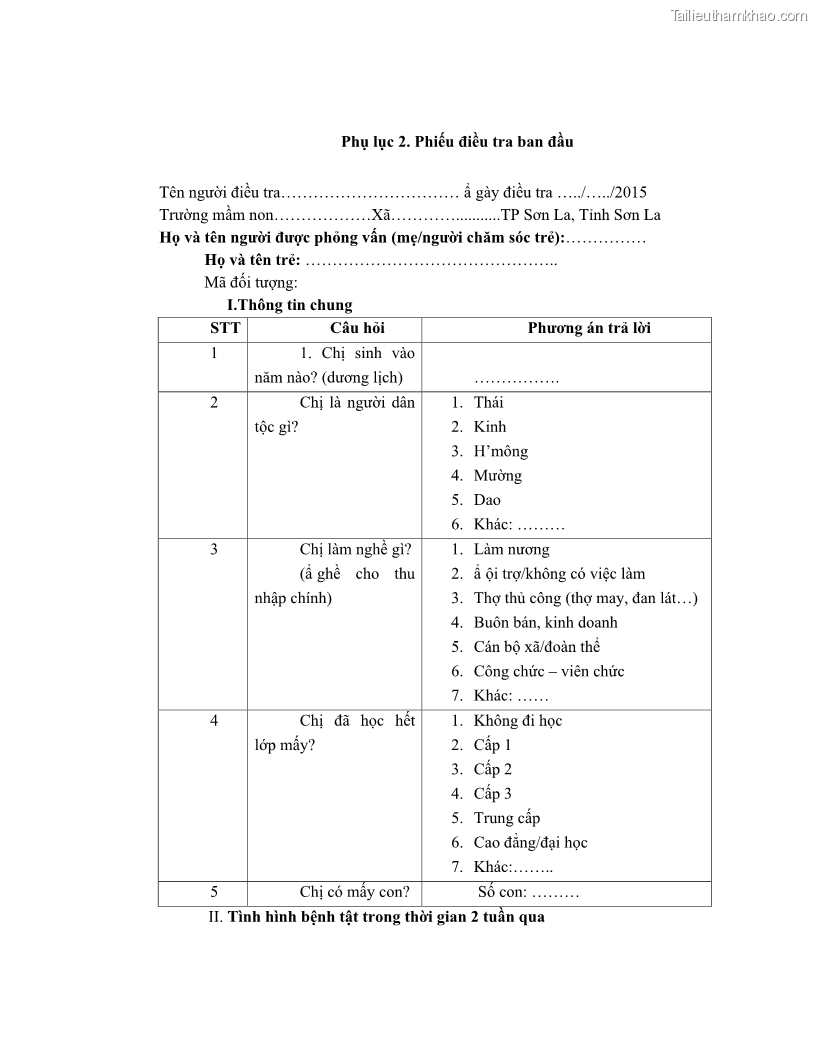 Luận án tiến sĩ dinh dưỡng Hiệu quả bổ sung đa vi chất dinh dưỡng và bột lá Riềng ấm lên tình trạng dinh dưỡng và miễn dịch của trẻ em 36-59 tháng tuổi dân tộc Thái tại thành phố Sơn La, tỉnh Sơn La - 15 Trang 174