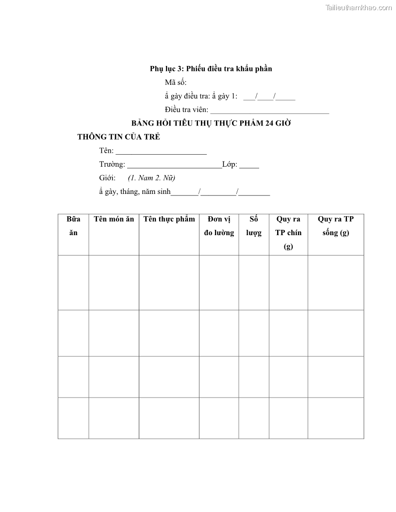 Luận án tiến sĩ dinh dưỡng Hiệu quả bổ sung đa vi chất dinh dưỡng và bột lá Riềng ấm lên tình trạng dinh dưỡng và miễn dịch của trẻ em 36-59 tháng tuổi dân tộc Thái tại thành phố Sơn La, tỉnh Sơn La - 15 Trang 176