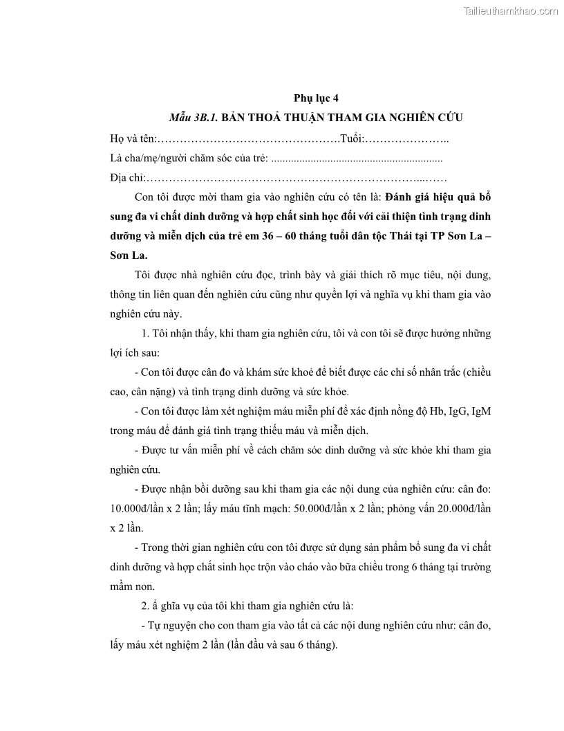 Luận án tiến sĩ dinh dưỡng Hiệu quả bổ sung đa vi chất dinh dưỡng và bột lá Riềng ấm lên tình trạng dinh dưỡng và miễn dịch của trẻ em 36-59 tháng tuổi dân tộc Thái tại thành phố Sơn La, tỉnh Sơn La - 16 Trang 181
