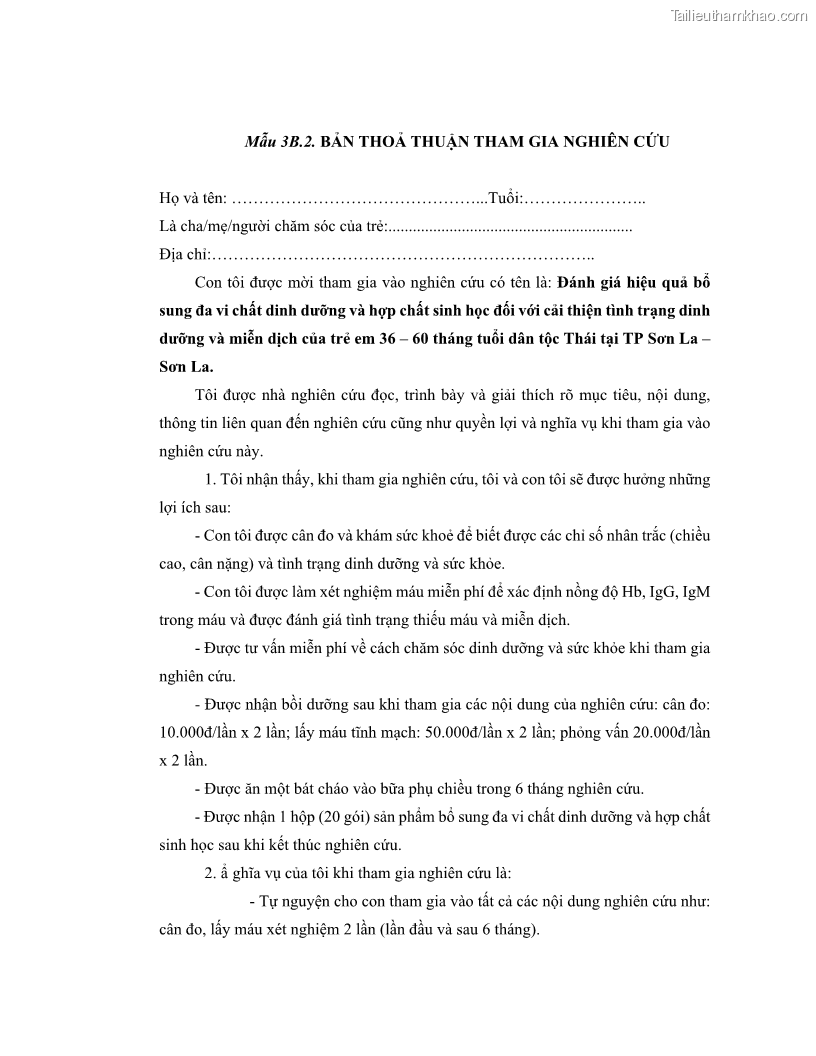 Luận án tiến sĩ dinh dưỡng Hiệu quả bổ sung đa vi chất dinh dưỡng và bột lá Riềng ấm lên tình trạng dinh dưỡng và miễn dịch của trẻ em 36-59 tháng tuổi dân tộc Thái tại thành phố Sơn La, tỉnh Sơn La - 16 Trang 183