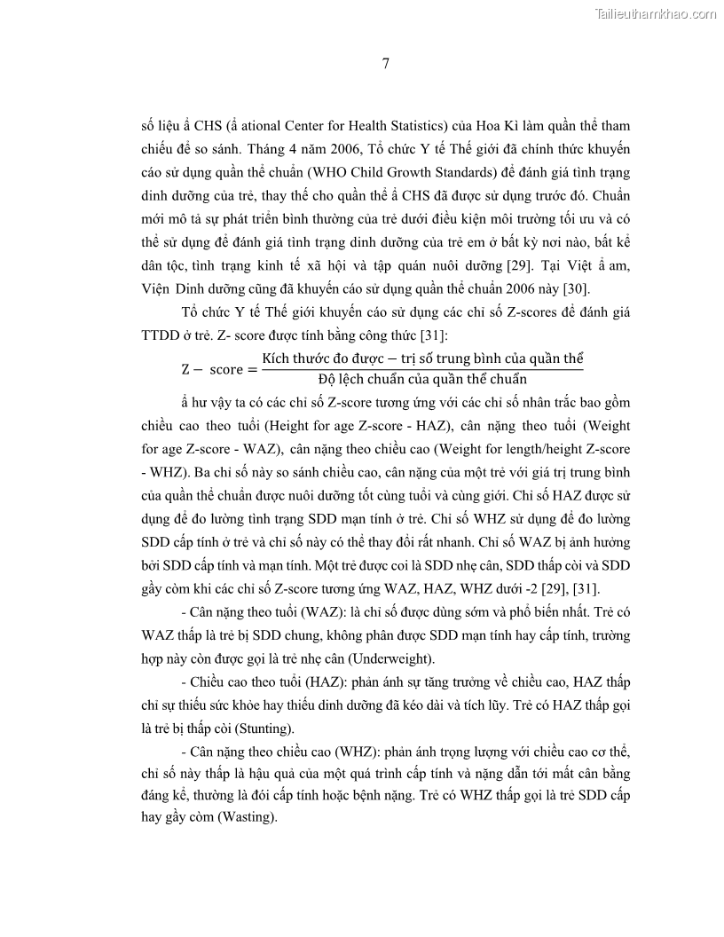 Luận án tiến sĩ dinh dưỡng Hiệu quả bổ sung đa vi chất dinh dưỡng và bột lá Riềng ấm lên tình trạng dinh dưỡng và miễn dịch của trẻ em 36-59 tháng tuổi dân tộc Thái tại thành phố Sơn La, tỉnh Sơn La - 2 Trang 18