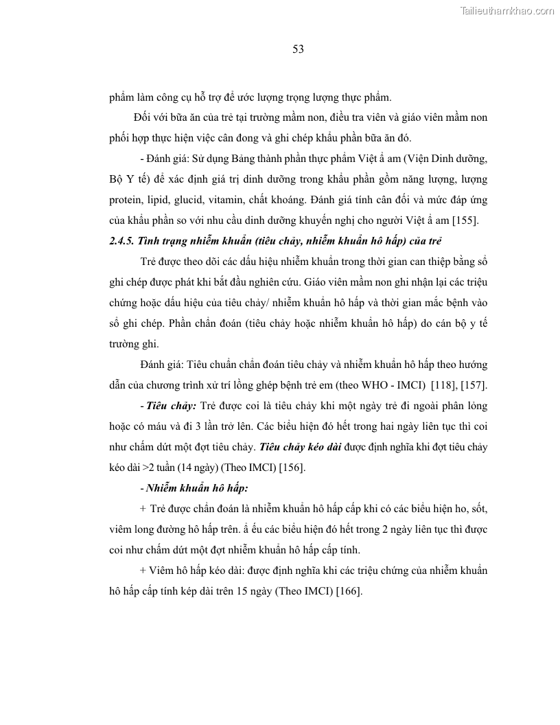 Luận án tiến sĩ dinh dưỡng Hiệu quả bổ sung đa vi chất dinh dưỡng và bột lá Riềng ấm lên tình trạng dinh dưỡng và miễn dịch của trẻ em 36-59 tháng tuổi dân tộc Thái tại thành phố Sơn La, tỉnh Sơn La - 6 Trang 64