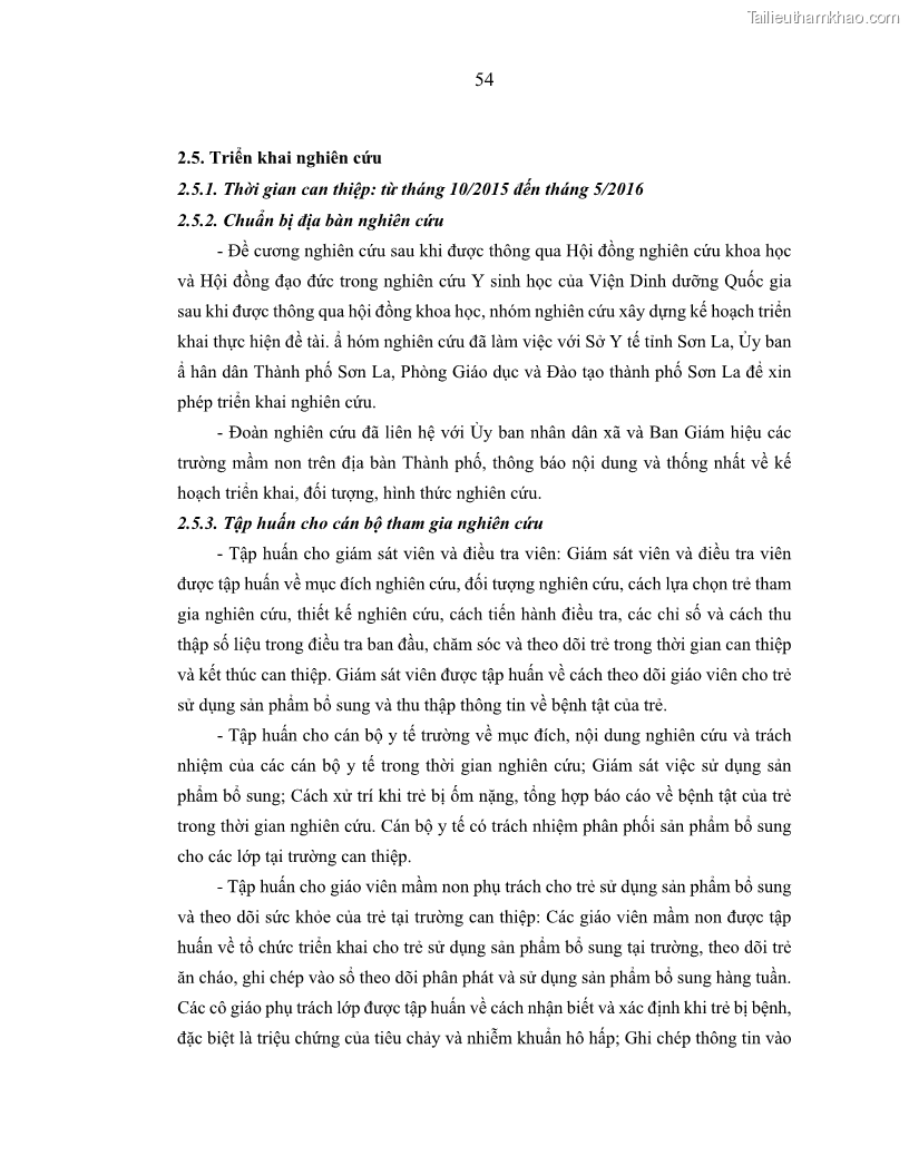 Luận án tiến sĩ dinh dưỡng Hiệu quả bổ sung đa vi chất dinh dưỡng và bột lá Riềng ấm lên tình trạng dinh dưỡng và miễn dịch của trẻ em 36-59 tháng tuổi dân tộc Thái tại thành phố Sơn La, tỉnh Sơn La - 6 Trang 65
