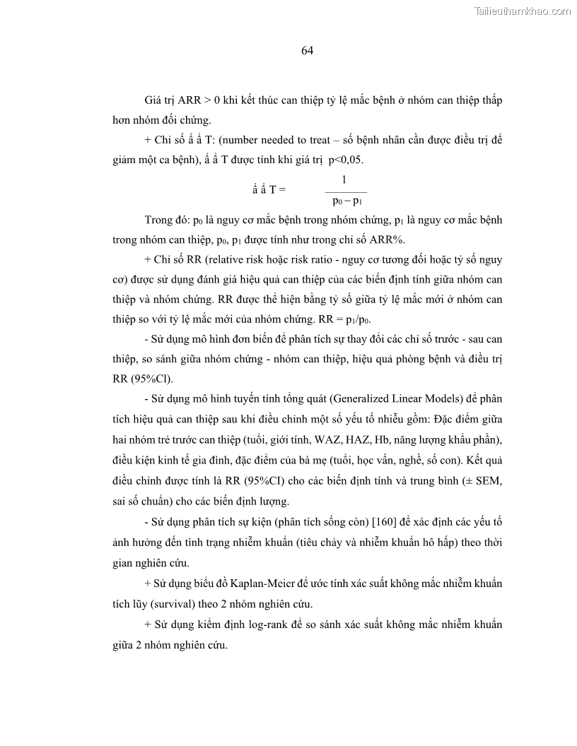 Luận án tiến sĩ dinh dưỡng Hiệu quả bổ sung đa vi chất dinh dưỡng và bột lá Riềng ấm lên tình trạng dinh dưỡng và miễn dịch của trẻ em 36-59 tháng tuổi dân tộc Thái tại thành phố Sơn La, tỉnh Sơn La - 7 Trang 75