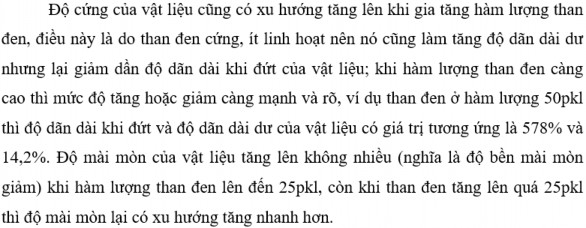 Tất cả những điểm này có thể được giải thích rằng khi hàm lượng than 13