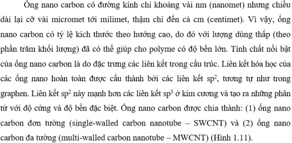 Hình 1 11 Ống nano carbon đơn tường SWCNT và đa tường MWCNT khoa học đã áp 1
