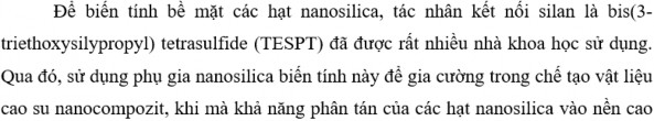 su là rất tốt đã giúp tăng được các đặc tính của cao su thành phẩm 54 56 12