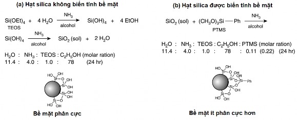 Hình 1 16 Tổng hợp và cấu trúc của nanosilica thông minh 44 a không biến 7