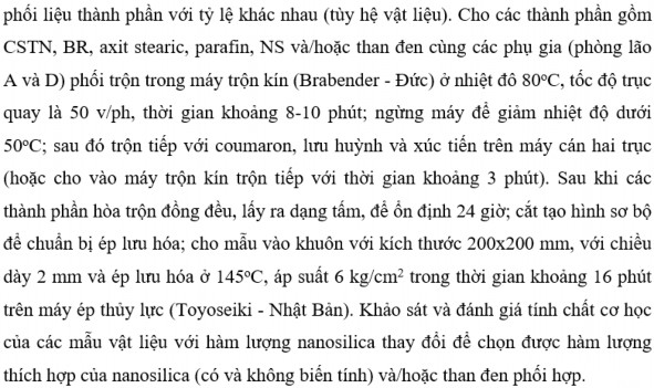 2 2 2 3 Chế tạo vật liệu cao su nanocompozit trên cơ sở blend cao su thiên nhiên 11