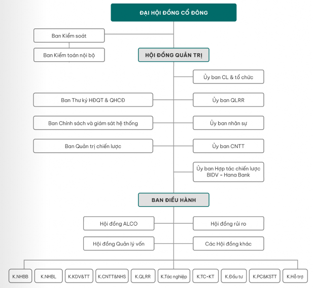 Hình 4 2 Mô hình quản lý Ngân hàng TMCP Đầu tư và Phát triển Việt Nam BIDV 2