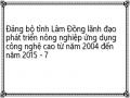 Đảng Bộ Tỉnh Lâm Đồng Chỉ Đạo Phát Triển Nông Nghiệp Ứng Dụng Công Nghệ Cao (2004 ­ 2010)