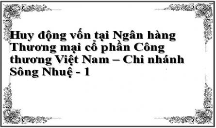 Huy động vốn tại Ngân hàng Thương mại cổ phần Công thương Việt Nam – Chi nhánh Sông Nhuệ