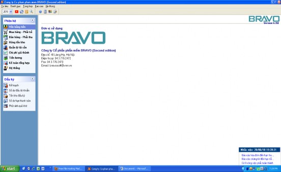 Hệ thống báo cáo công ty đang sử dụng gồm Báo cáo kết quả kinh doanh Mẫu 1