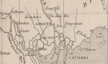 Một Phần Bản Đồ Map Of The Kingdoms Of Siam And Cochin China