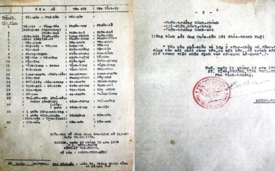 Hình 4 Bản sao văn bản thành lập tỉnh bình dương 1956 Nguồn Trung tâm Lưu 3