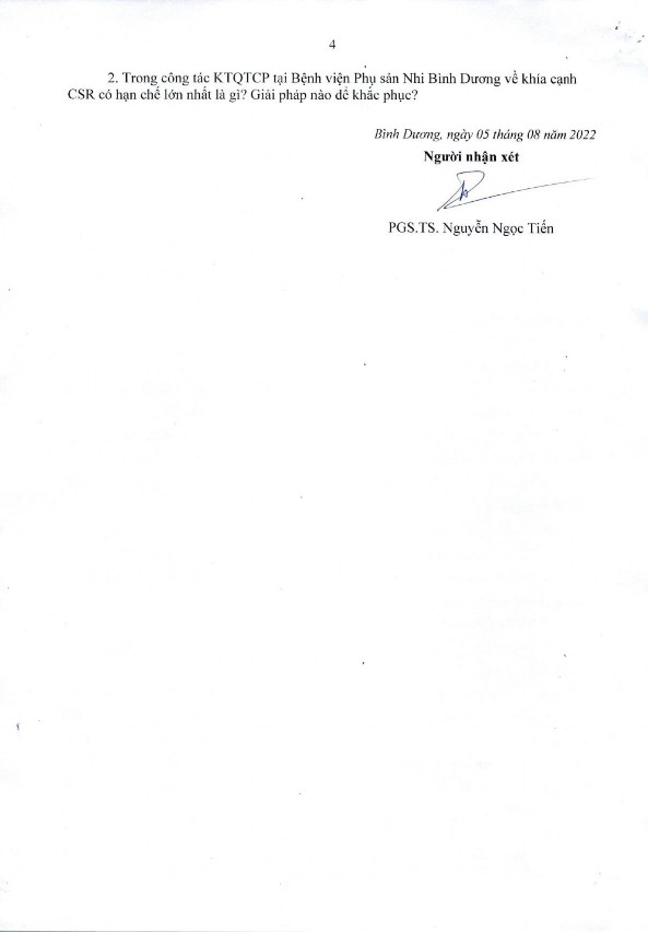 Kế toán quản trị chí phí trong bệnh viện Phụ sản Nhi Bình Dương Nghiên cứu dưới góc nhìn của trách nhiệm xã hội 15 1