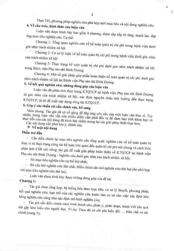 Kế toán quản trị chí phí trong bệnh viện Phụ sản Nhi Bình Dương Nghiên cứu dưới góc nhìn của trách nhiệm xã hội 15 3