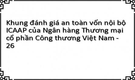 Khung đánh giá an toàn vốn nội bộ ICAAP của Ngân hàng Thương mại cổ phần Công thương Việt Nam - 26