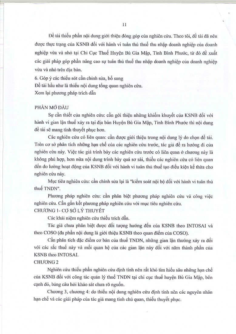 Kiểm soát nội bộ đối với hành vi tuân thủ thuế thu nhập doanh nghiệp của doanh nghiệp vừa và nhỏ tại Chi cục Thuế huyện Bù Gia Mập tỉnh Bình Phước 19 1