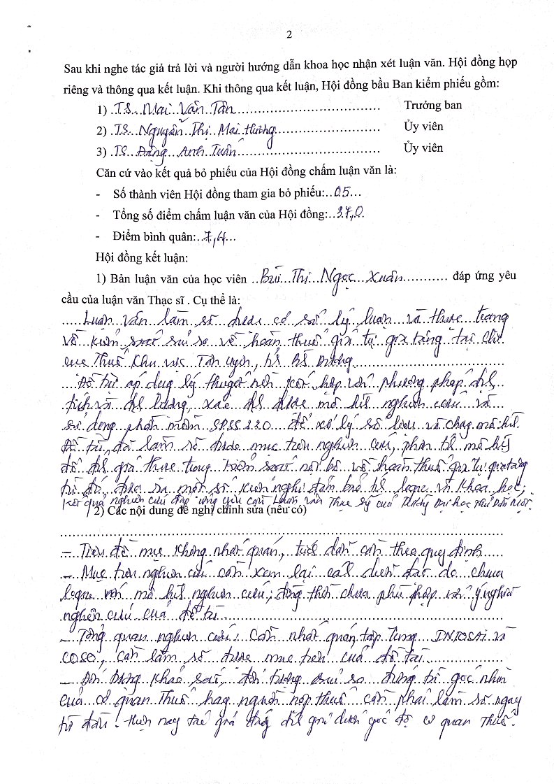 CỘNG HÒA XÃ HỘI CHỦ NGHĨA VIỆT NAM Độc lập – Tự do – Hạnh phúc NHẬN XÉT 2