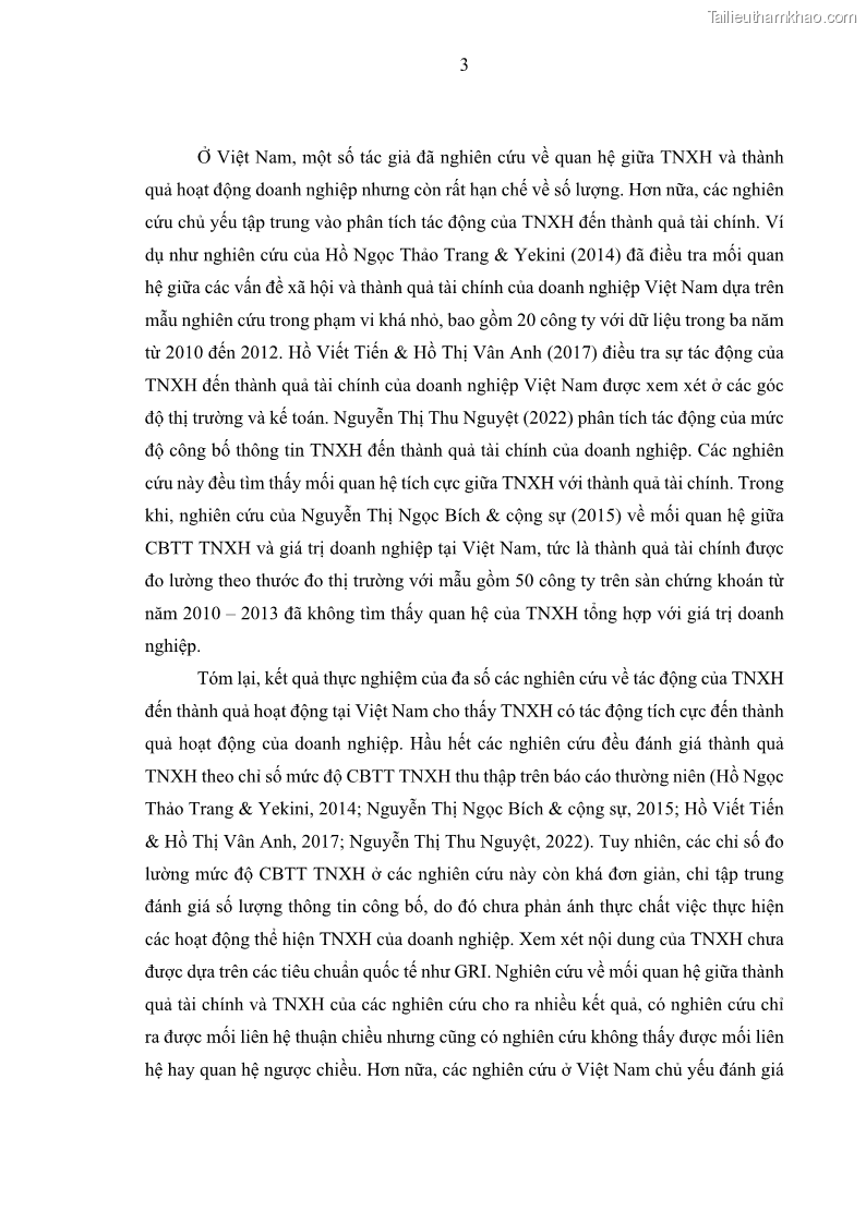 Luận án tiến sĩ kế toán Nghiên cứu về tác động của trách nhiệm xã hội đến thành quả hoạt động của các doanh nghiệp ở Việt Nam - 1 Trang 12