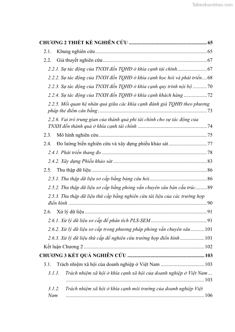 Luận án tiến sĩ kế toán Nghiên cứu về tác động của trách nhiệm xã hội đến thành quả hoạt động của các doanh nghiệp ở Việt Nam - 1 Trang 4