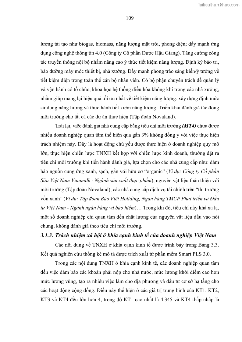 Luận án tiến sĩ kế toán Nghiên cứu về tác động của trách nhiệm xã hội đến thành quả hoạt động của các doanh nghiệp ở Việt Nam - 10 Trang 118