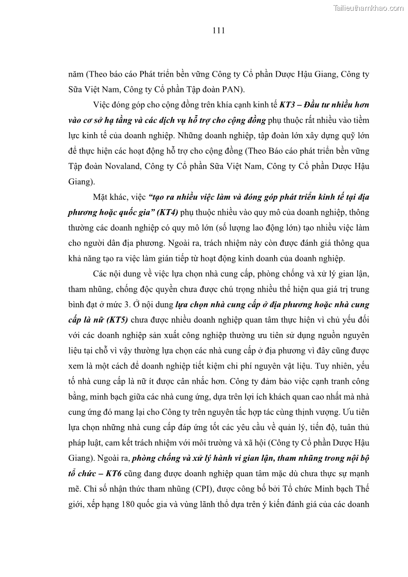 Luận án tiến sĩ kế toán Nghiên cứu về tác động của trách nhiệm xã hội đến thành quả hoạt động của các doanh nghiệp ở Việt Nam - 10 Trang 120