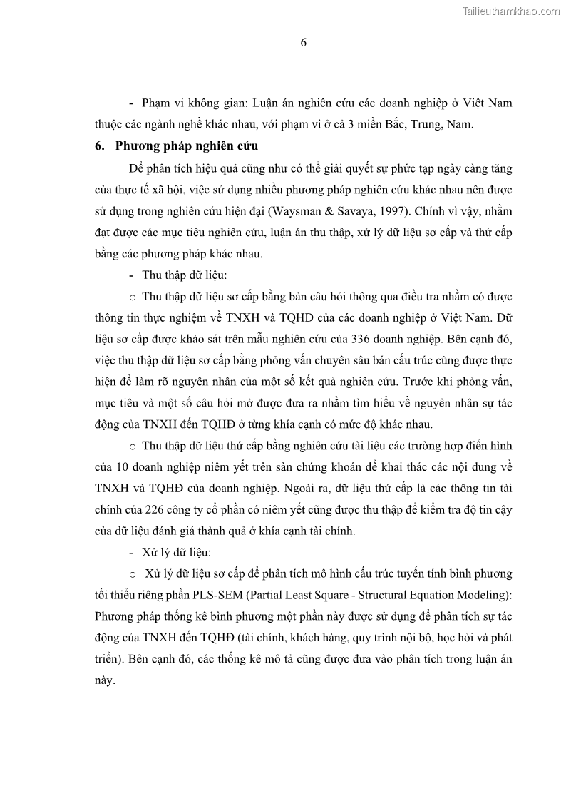 Luận án tiến sĩ kế toán Nghiên cứu về tác động của trách nhiệm xã hội đến thành quả hoạt động của các doanh nghiệp ở Việt Nam - 2 Trang 15
