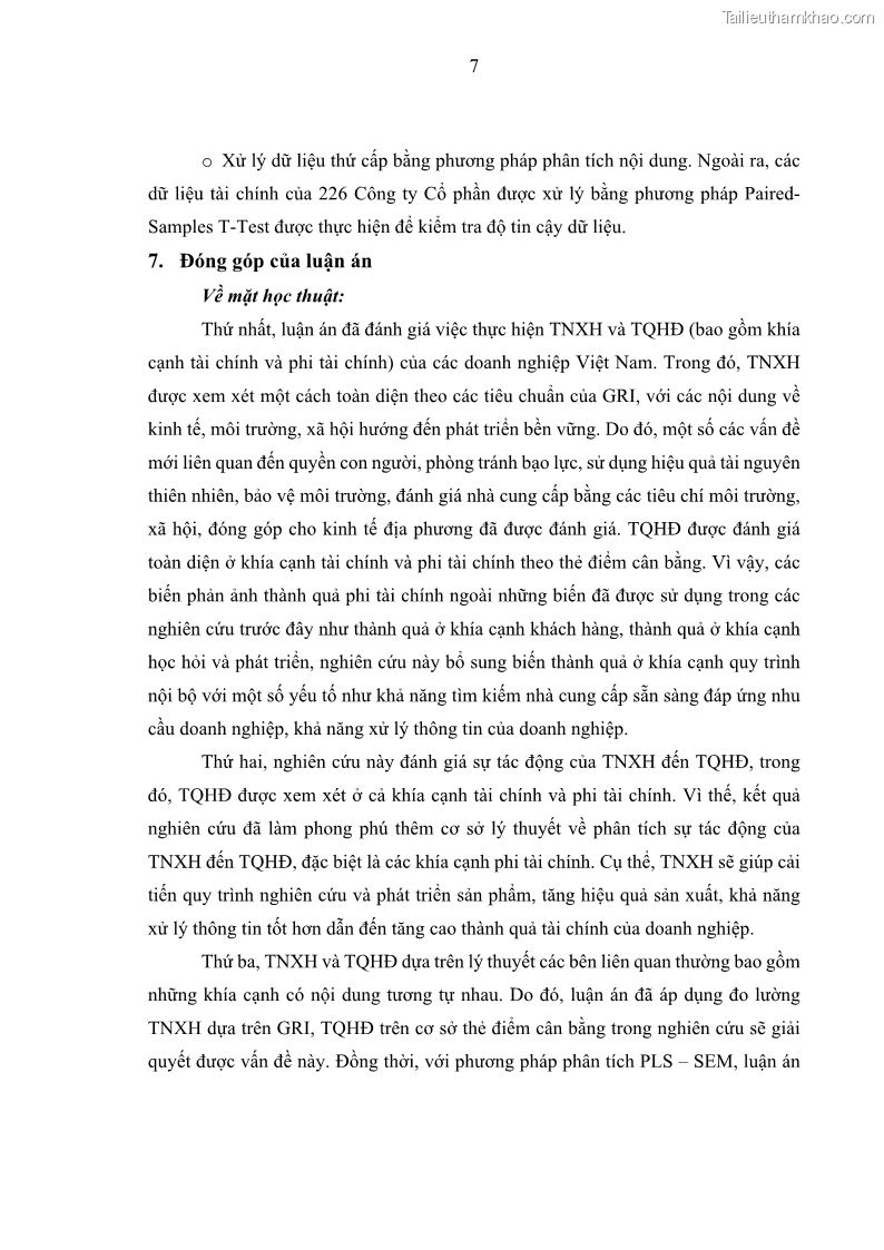 Luận án tiến sĩ kế toán Nghiên cứu về tác động của trách nhiệm xã hội đến thành quả hoạt động của các doanh nghiệp ở Việt Nam - 2 Trang 16