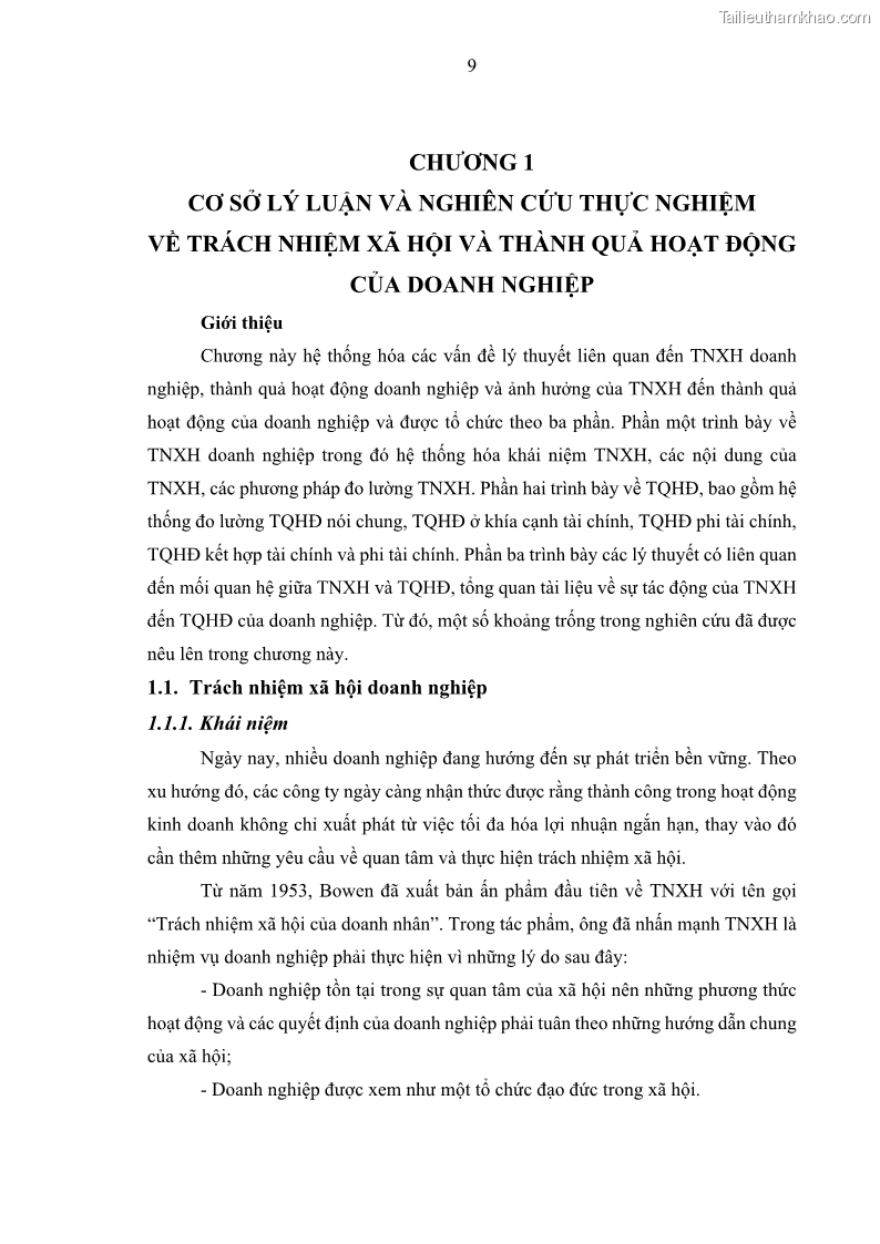 Luận án tiến sĩ kế toán Nghiên cứu về tác động của trách nhiệm xã hội đến thành quả hoạt động của các doanh nghiệp ở Việt Nam - 2 Trang 18